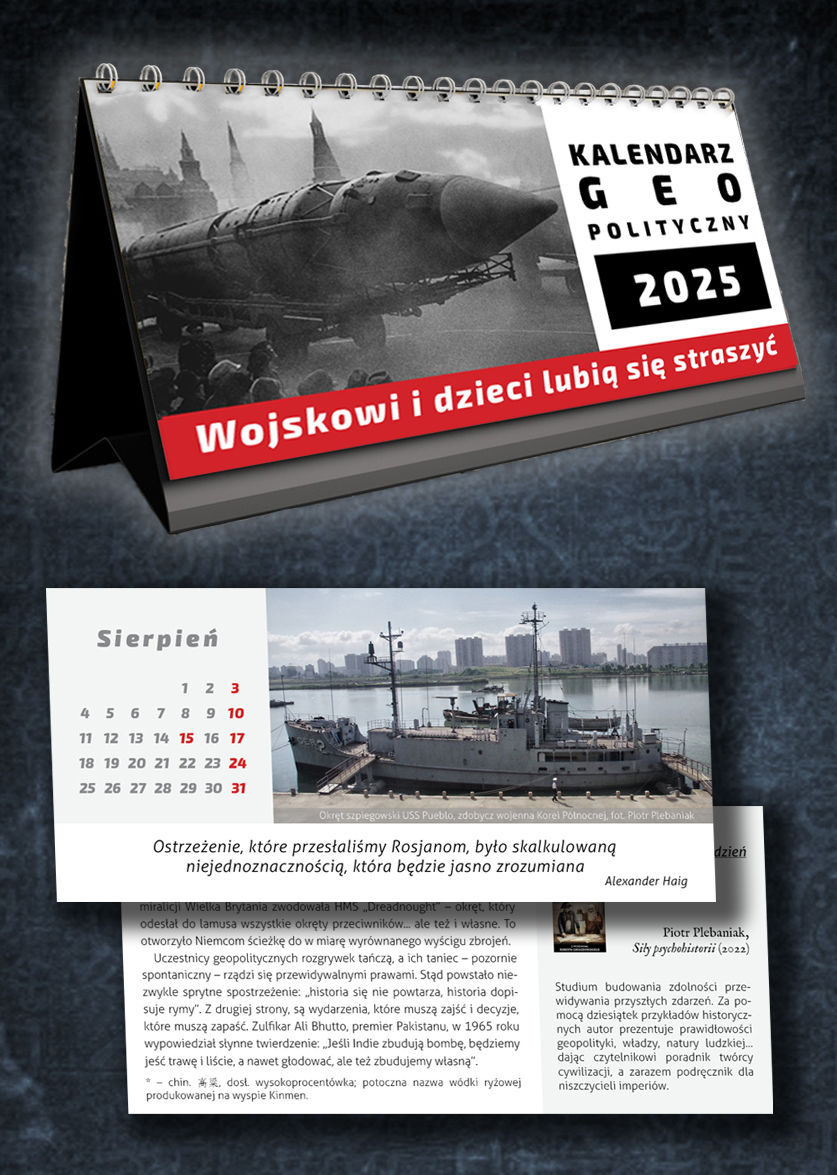  | Piotr Plebaniak, Kalendarz geopolityczny Dzieci i wojskowi lubią się straszyć - przód okładki1 